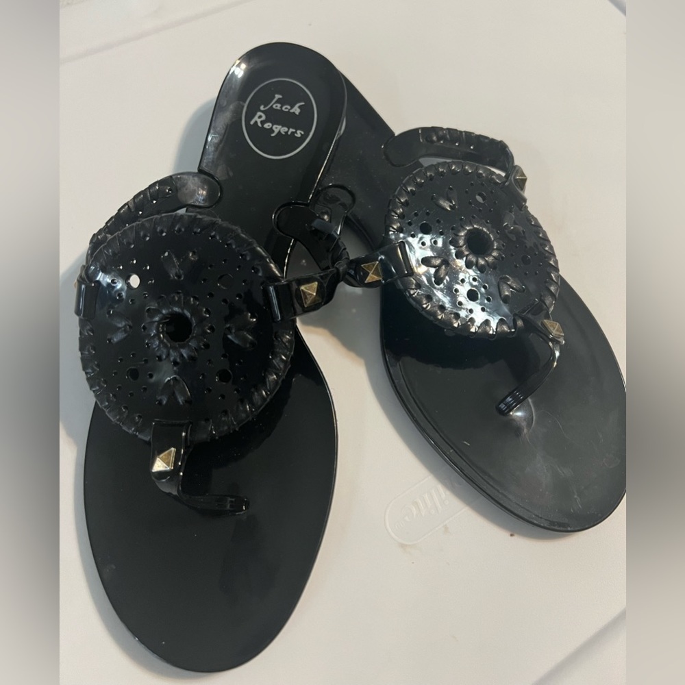 Jack Rogers black jelly, sandals/flip flops